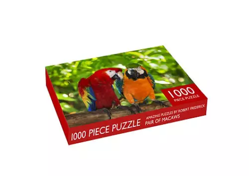 Jigsaw 1000 Pc Rectangular - Pair Of Macaws