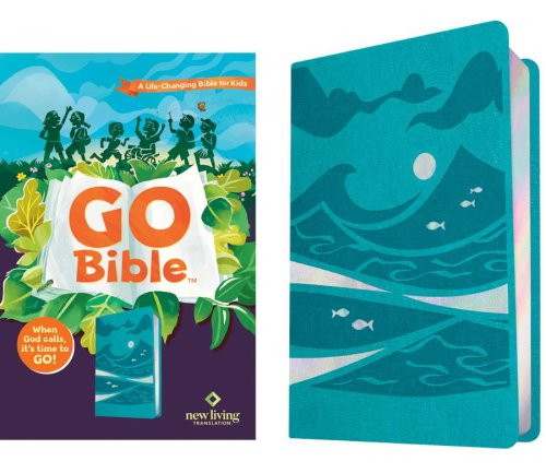 NLT GO Bible for Kids  (LeatherLike, Teal Ocean)
