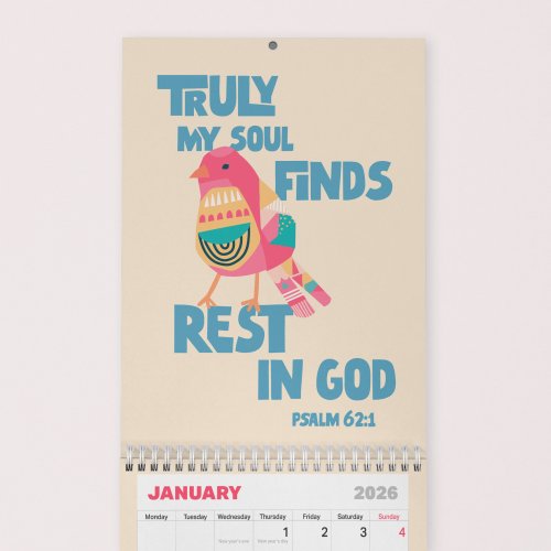 The 2026 Calendar from The Christian Poster Company.