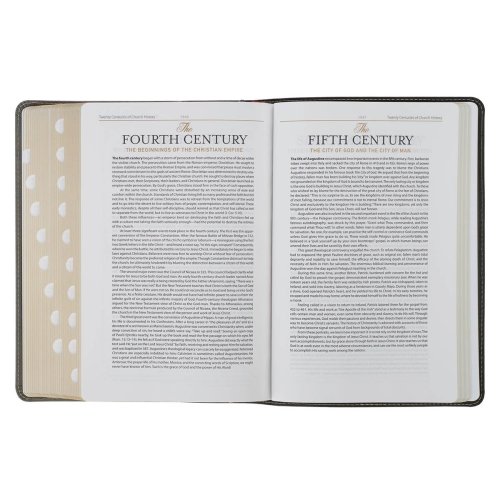 KJV Black and Gray Faux Leather King James Study Bible with Thumb Index