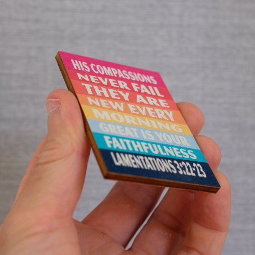 Lamentations 3 bible verse magnet