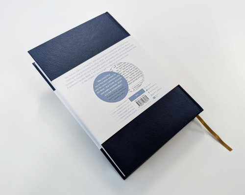 ESV Holy Bible with Apocrypha, Anglicised Deluxe Leatherette Edition, Navy Blue Hardback, Bronze Debossed Dove, ESV English Standard Version, Hardback, Standard size