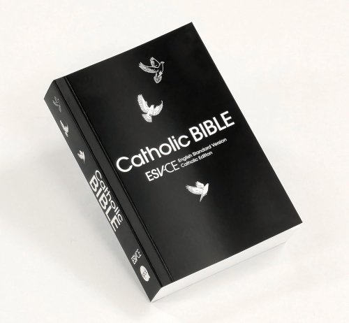 ESV-CE Catholic Bible, Black Paperback, Dove Illustration, British Liturgical Bible, ESV-CE, Paperback, Standard size