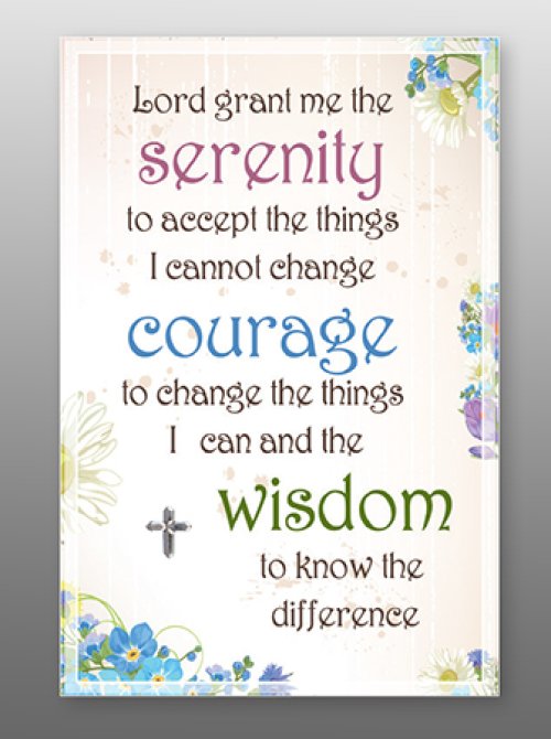 Serenity Prayer Glass Plaque