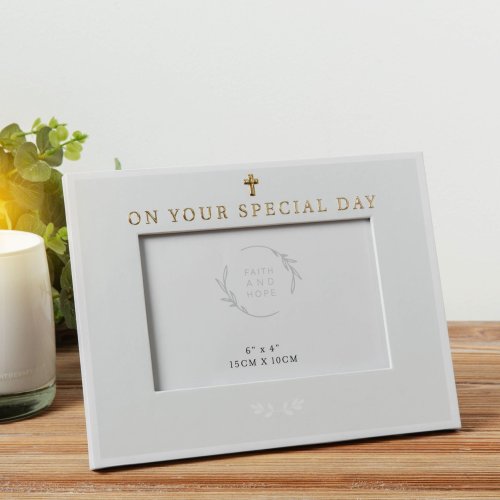 Faith & Hope Special Day Frame 6" x 4"