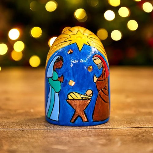 Nativity Scene Ceramic Tealight Holder (Pack of 2)