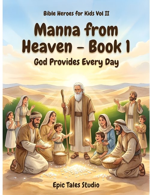 Bible Heroes for Kids - Vol II, Manna from Heaven - Book 1: God Provides Every Day: A Story of Trust and Faith