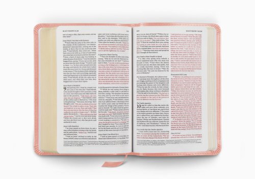 ESV Compact Bible, Red Letter (TruTone, Blush Rose, Emblem Design)