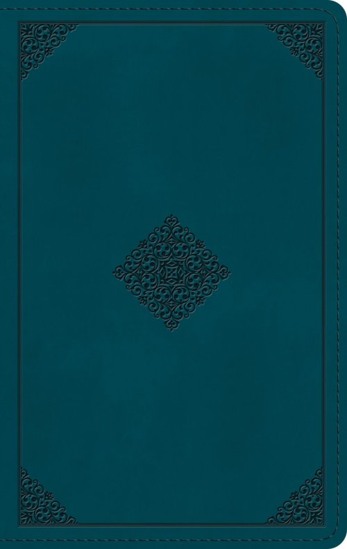 ESV Giant Print Personal Size Bible, Red Letter (TruTone, Deep Teal, Emblem Design)