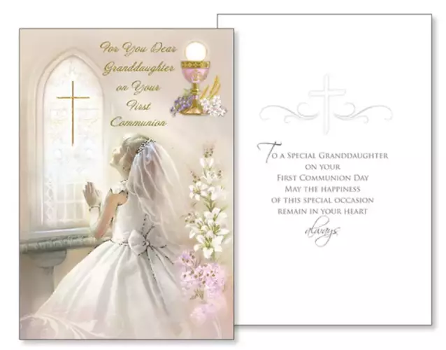 Granddaughter Communion Card