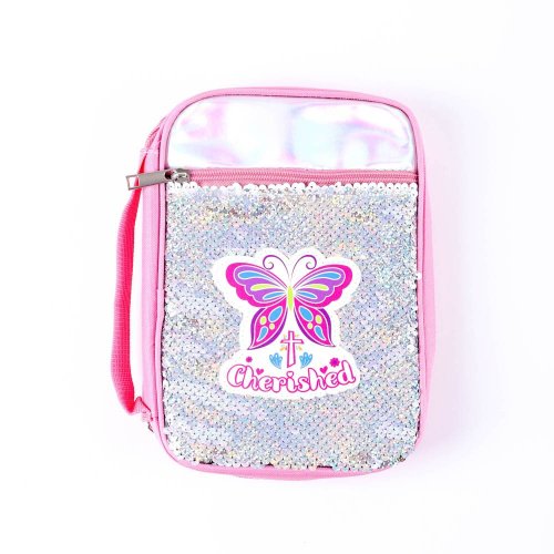 Cherished Sequin Bible Cover - Medium