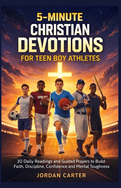 5-MINUTES  CHRISTIAN DEVOTIONS FOR TEEN BOY ATHLETES : 30 Daily Readings and Guided Prayers to Build Faith, Discipline, Confidence, and Mental Toughne