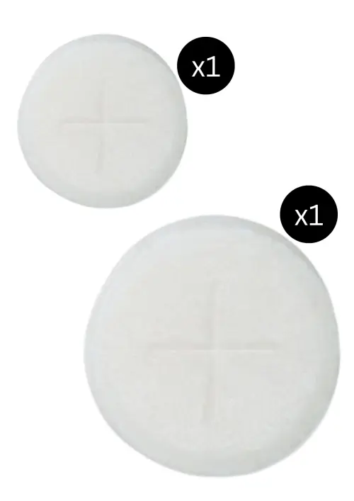 500 Peoples (1 1/8") & 50 Priests (2.75") Communion Wafers
