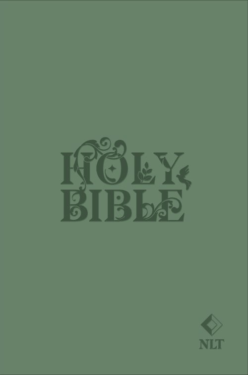 NLT Holy Bible, Sage Green Flexiback, Leather-Feel, Debossed Detailing, British Text, NLT New Living Translation, Flexiback, Standard size