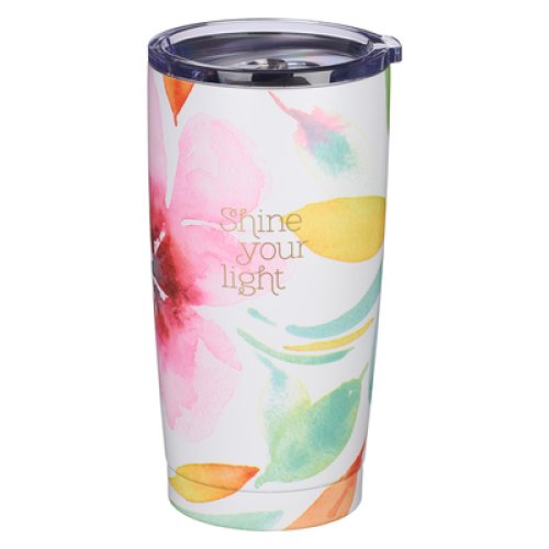 SS Travel Mug Pink Daisies Shine