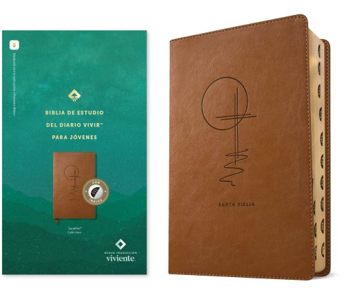 Biblia de estudio del diario vivir para jóvenes NTV con Filament (SentiPiel, Café claro, Índice, Letra Roja)