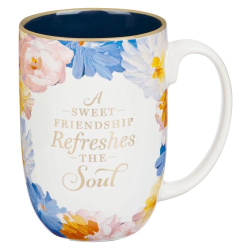 Mug Painted Floral Sweet Friendship