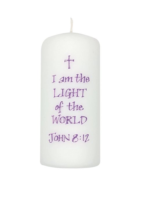 I Am The Light - John 8:12 - Pillar Candle