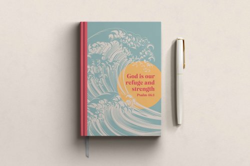 God Is Our Refuge and Strength Christian Notebook – Luxury A5 Hardback Journal | Psalm 46:1