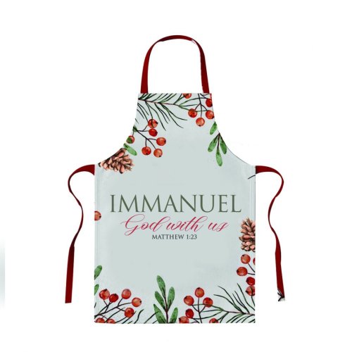 Immanuel God With Us Apron - 100% Cotton