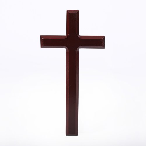 10" Cherry Finish Pine Wall Cross