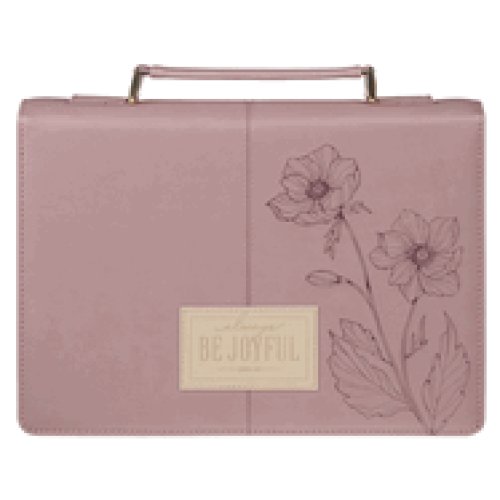 Bible Cover Fashion Dusty Mauve Be Joyful 1 Thess. 5:16-18