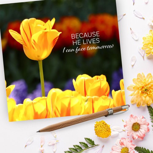 Because He Lives pack of 5 Easter cards