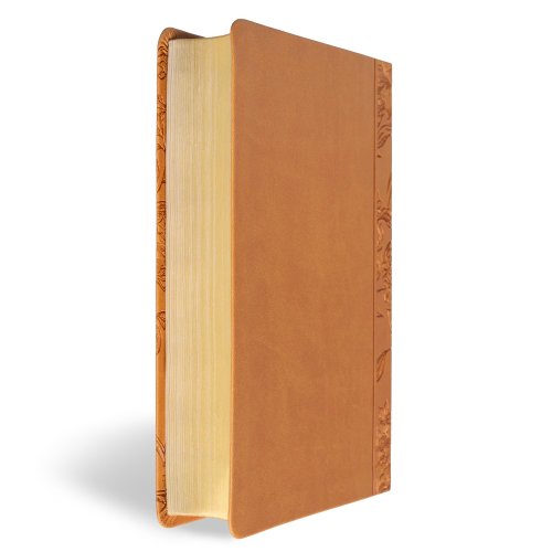CSB Large Print Personal Size Reference Bible, Optimal Type, Digital Study Edition, Brown Floral LeatherTouch
