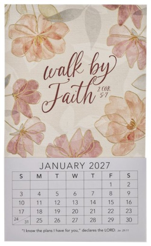 2027 Mini Magnetic Calendar Walk By Faith 2 Cor 5:7