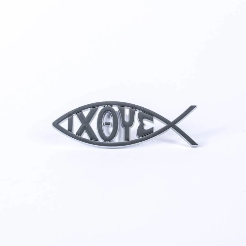 Silver Ixoye Fish Car Emblem - Pack of 6