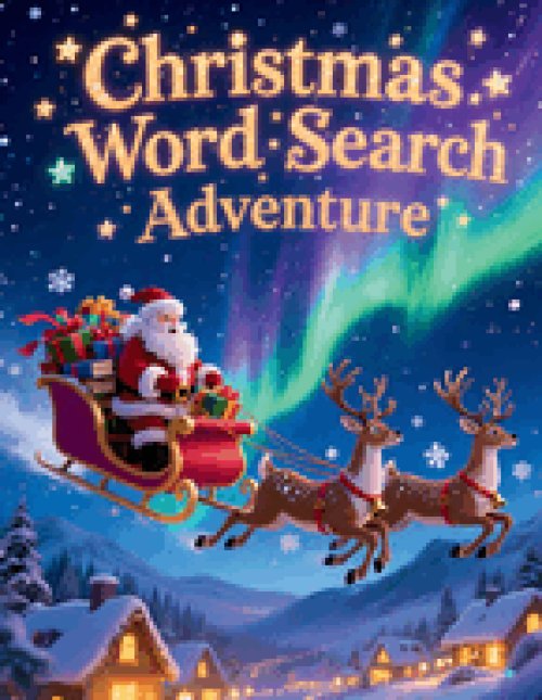 Christmas Word Search Adventure: 50 Holiday Puzzles for Children Who Love a Challenge plus 10 Bonus Coloring Pages!