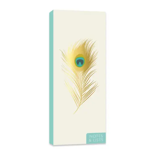 Tall Notepad - Peacock Feathers