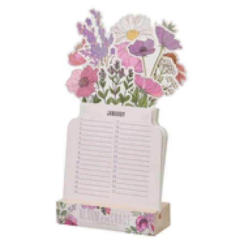 Perpetual Calendar Bloom In His grace Flower Pot 2 Cor 12:9