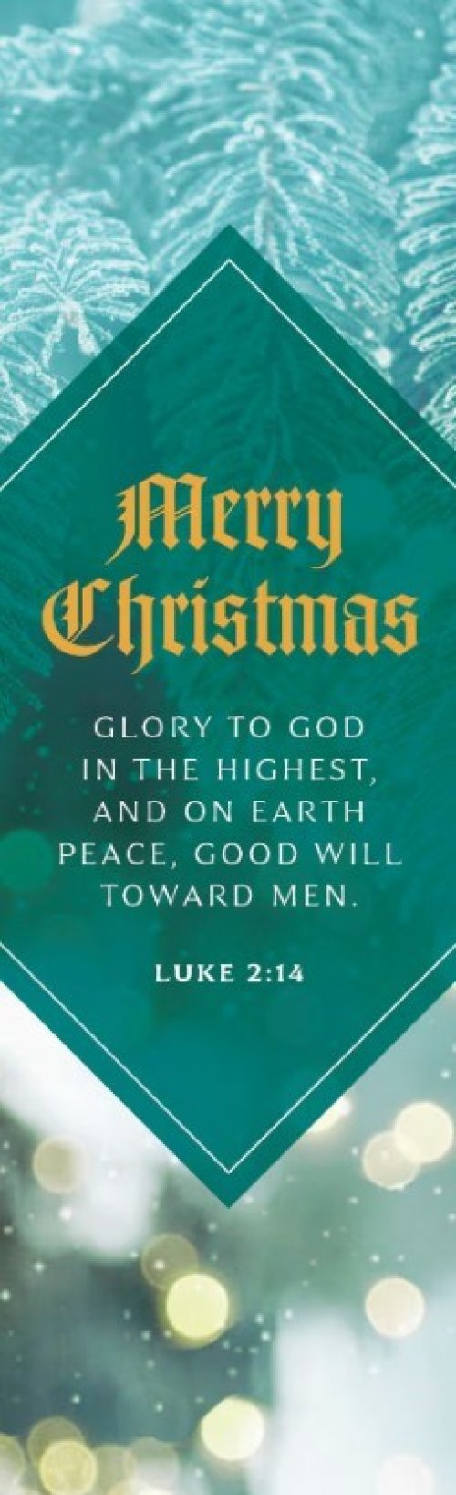 Bookmark-Merry Christmas/Glory To God In The Highest (Luke 2:14) (Pack Of 25)