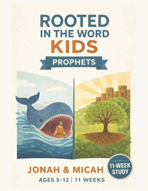 Rooted in the Word: Kids Prophets - Jonah & Micah: An 11-Week Bible Study Curriculum for Kids Ages 5-12 | Old Testament Sunday School Lessons