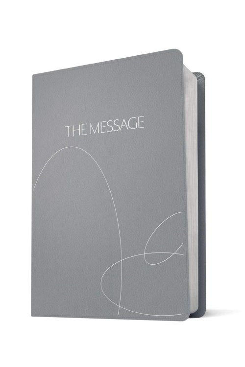 Message Student Devotional Bible (Leather-Look, Stone Gray)