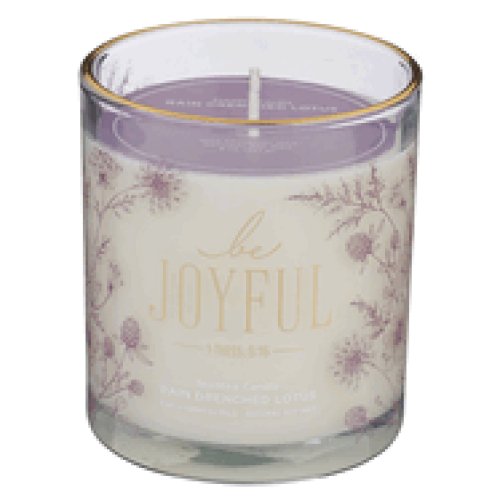 Glass Candle Be Joyful 1 Thess. 5:16