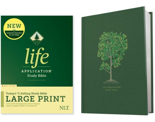 NLT Life Application Study Bible, Hardback, Third Edition, Large Print, Red Letter