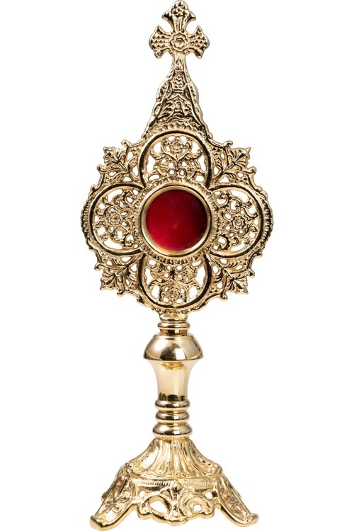 Gold Plated Reliquary H 34 cm
