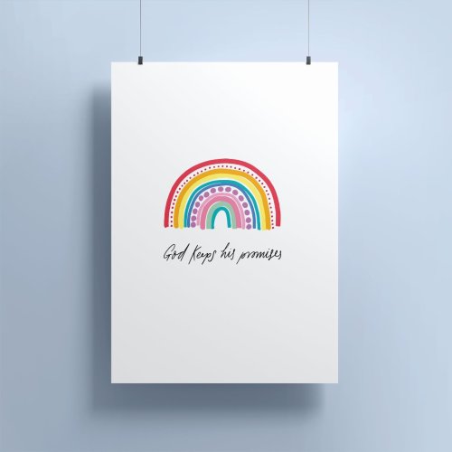 God's Promises Rainbow A4 Print