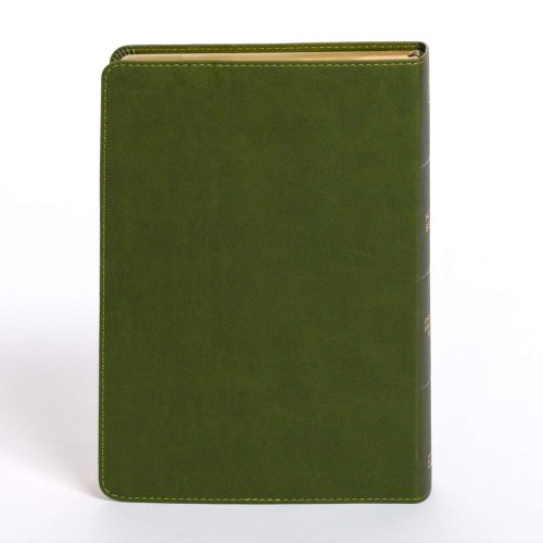 CSB Personal Size Giant Print Bible, Olive, Indexed