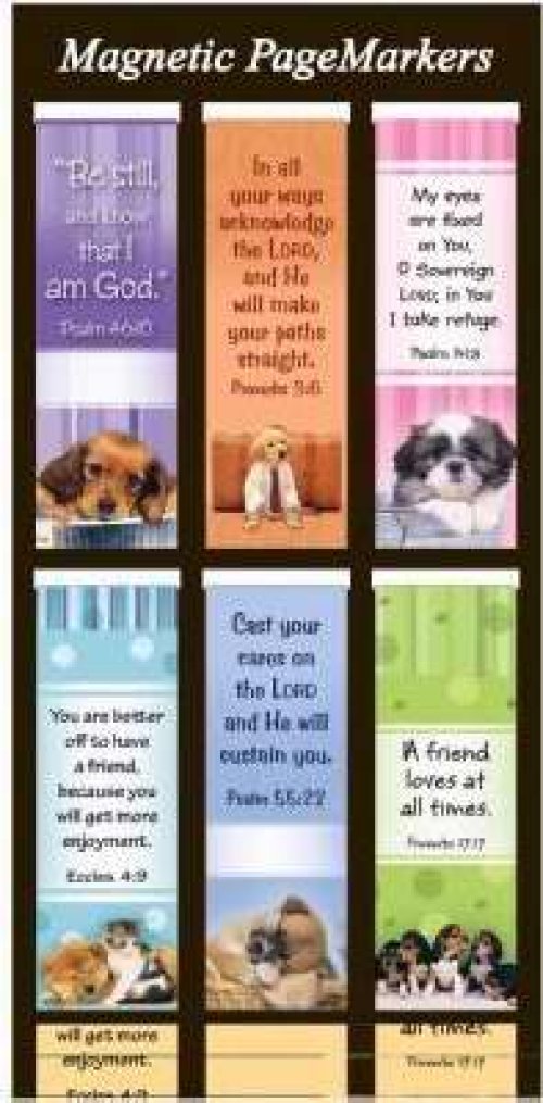 Bookmark-Pagemarker-Magnetic-Dogs/Be Still-Set Of 6