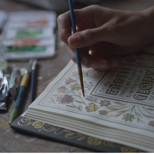 ESV Illuminated™ Bible, Art Journaling Edition (TruTone, Paris Sky, Colossians 3:16 Design)