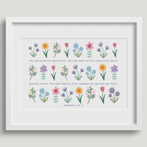 The Lord Bless You (Spring Version) - A4 Print