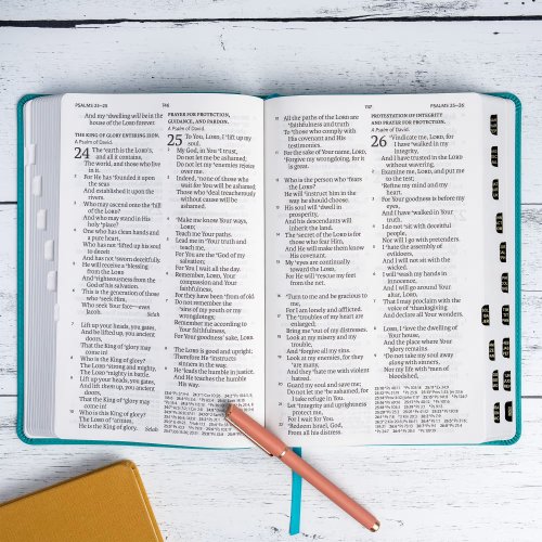 NASB Giant Print Reference Bible, Teal Leathertouch, Indexed