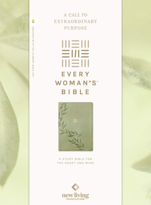 NLT Every Woman's Bible, Filament Enabled (LeatherLike, Olive Branch Green, Red Letter)