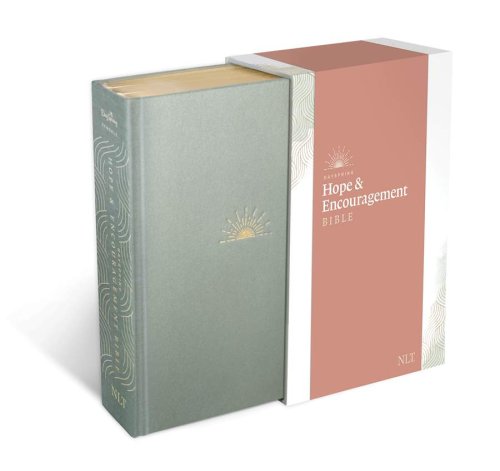 NLT DaySpring Hope & Encouragement Bible, Green, Hardback, Devotional, Reflections, Reading Plans, Wide Margin, Journalling, Ribbon Markers
