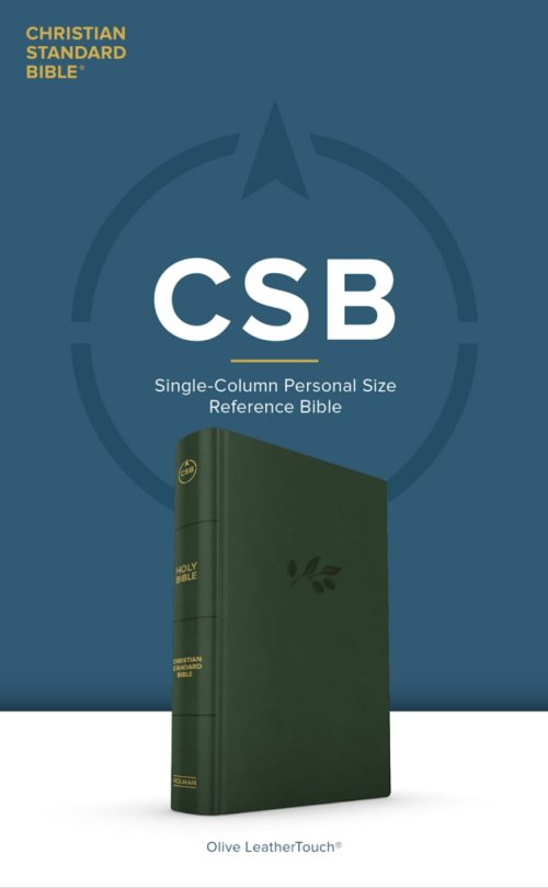 CSB Single-Column Personal Size Reference Bible, Olive