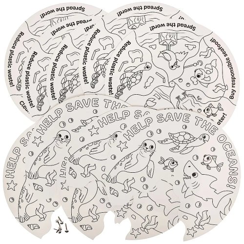 Save The Oceans Colour-In Wheels (Pack of 5)