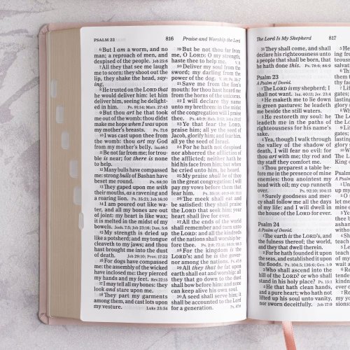 KJV Large Print Personal Size Reference Bible, Pink